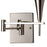 Atlas Lighting Swingarms 16''H 1Lt Sconce, Polished Chrome/White