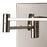 Atlas Lighting Swingarms 16''H 1Lt Sconce, Polished Chrome/White
