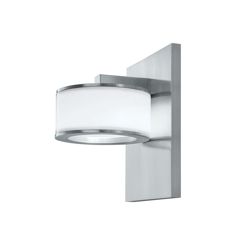 Atlas Lighting Timbale 5.5in Integrated LED Wall Sconce | Traditional Brushed Aluminum and White Acrylic | Hallway & Powder Room | Model WL11157-SV
