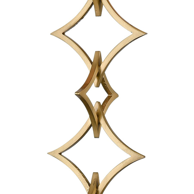 Atlas Lighting To the Point 33in 1-Light Wall Sconce | Antique Brass and Gold Fabric | Bedroom & Hallway | 5 x 5 x 33 in | Model WL11159-BS