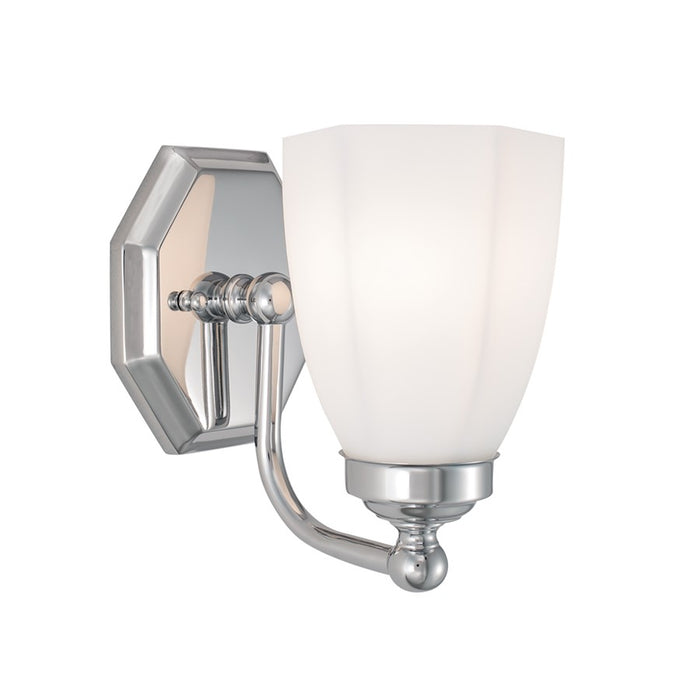 Atlas Lighting Trevi 7'' 1Lt Sconce, Chrome/White