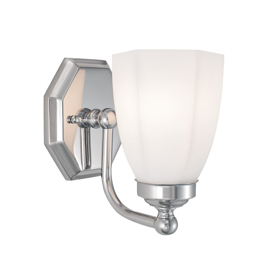 Atlas Lighting Trevi 7'' 1Lt Sconce, Chrome/White