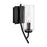 Atlas Lighting Tulip 11.75''H 1Lt Sconce, Acid Dipped Black/Clear