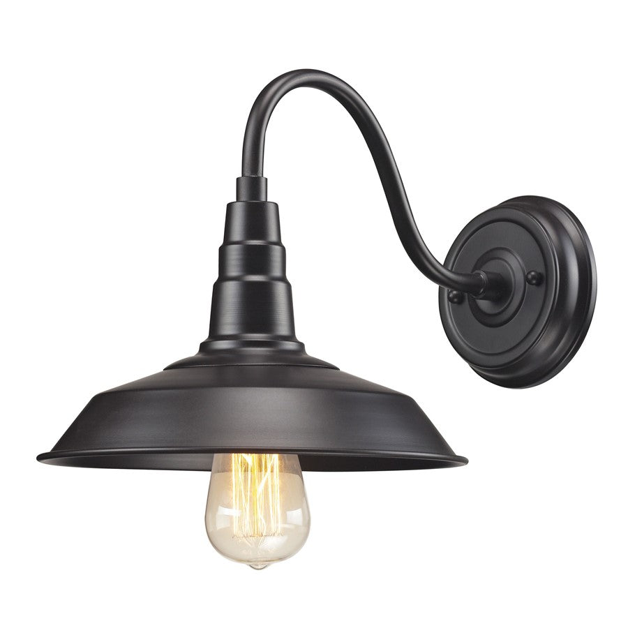 Atlas Lighting Urban Lodge 10'' High 1Lt Sconce, Bronze/Bronze