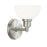 Atlas Lighting Whitman 8.5'' High 1Lt Sconce, Brushed Nickel/White
