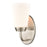 Atlas Lighting Winslow 10.5'' High 1Lt Sconce, Brushed Nickel/White