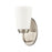Atlas Lighting Winslow 10.5'' High 1Lt Sconce, Brushed Nickel/White