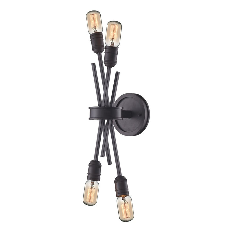Atlas Lighting Xenia 20in 4-Light Wall Sconce | Modern Oil Rubbed Bronze Metal | Bedroom & Hallway | 5 x 5 x 20 in | Model WL11173-BZ