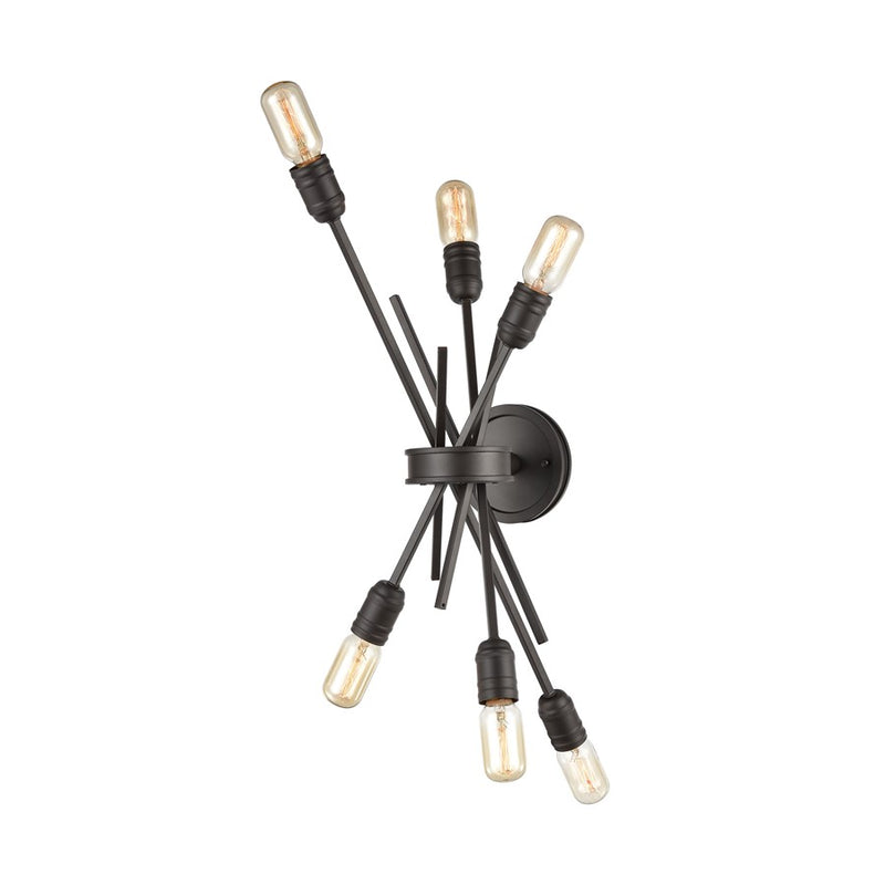 Atlas Lighting Xenia 28in 6-Light Wall Sconce | Modern Oil Rubbed Bronze Metal | Living Room & Hallway | 10 x 9 x 28 in | Model WL11174-BZ