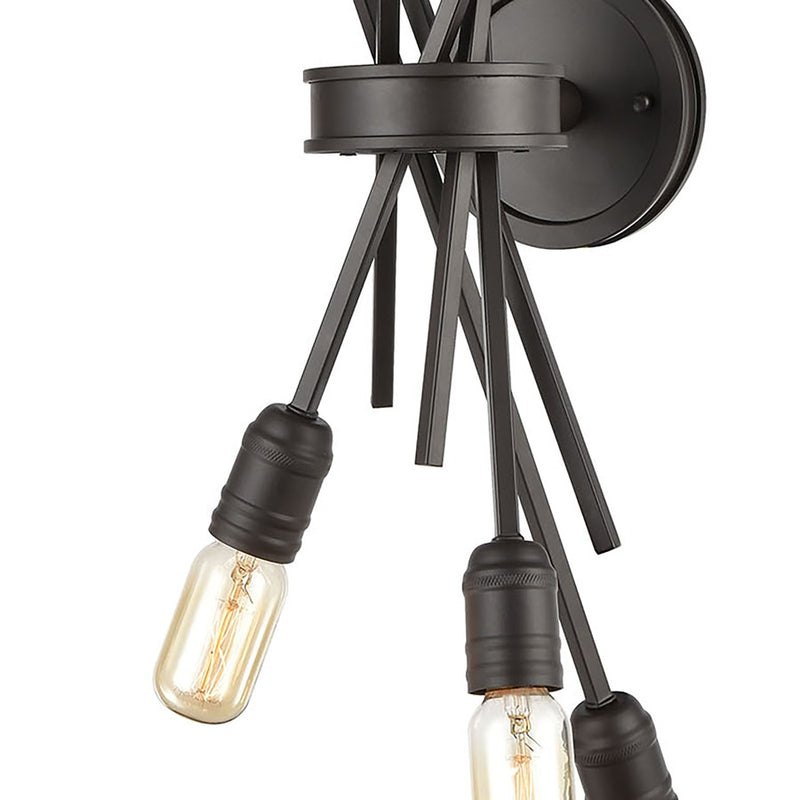Atlas Lighting Xenia 28in 6-Light Wall Sconce | Modern Oil Rubbed Bronze Metal | Living Room & Hallway | 10 x 9 x 28 in | Model WL11174-BZ