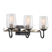Atlas Lighting Blakely 10.5'' High 3Lt Vanity Light, Charcoal/Clear - WL11185-BK