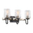 Atlas Lighting Blakely 10.5'' High 3Lt Vanity Light, Charcoal/Clear - WL11185-BK