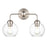 Atlas Lighting Soren 15.75'' Wide 2Lt Vanity Light, Nickel/Clear