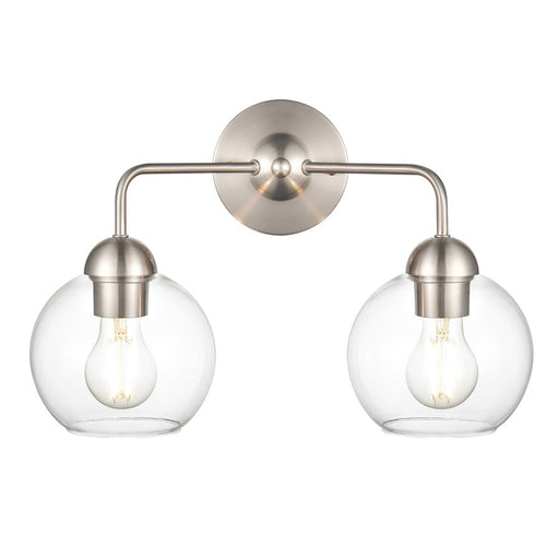 Atlas Lighting Soren 15.75'' Wide 2Lt Vanity Light, Nickel/Clear