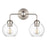 Atlas Lighting Soren 15.75'' Wide 2Lt Vanity Light, Nickel/Clear