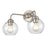 Atlas Lighting Soren 15.75'' Wide 2Lt Vanity Light, Nickel/Clear