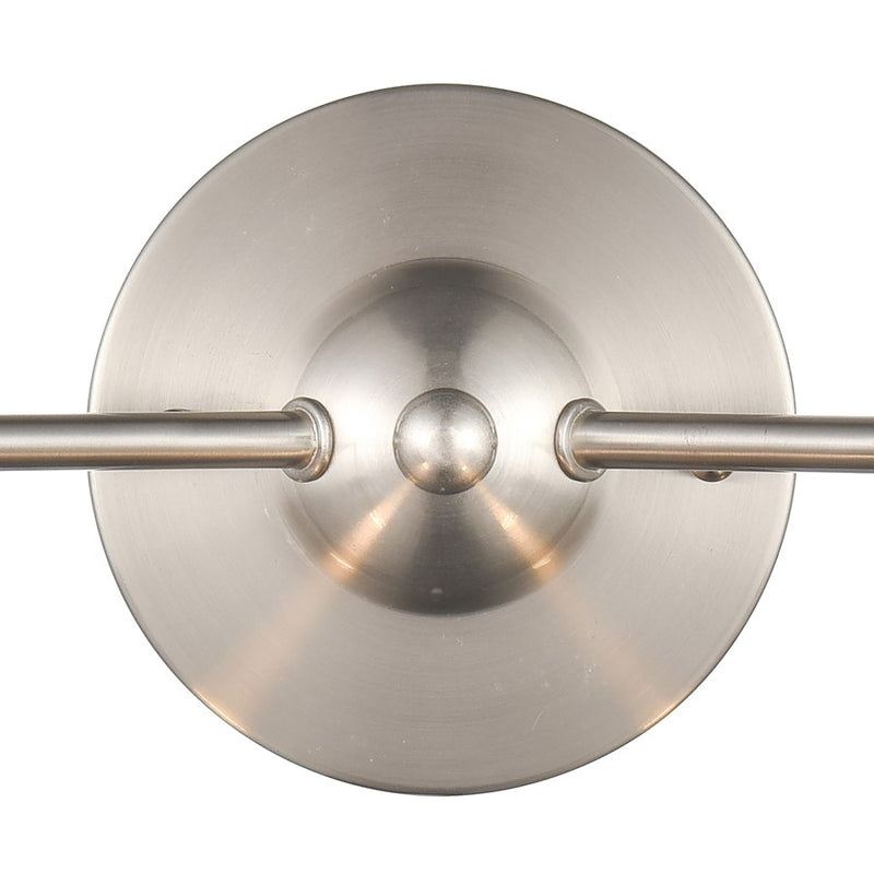 Atlas Lighting Soren 15.75in 2-Light Vanity Light | Brushed Nickel and Clear Glass | Bathroom Vanity | 15.75 x 8.25 x 10.75 in | Model WL11186-NK