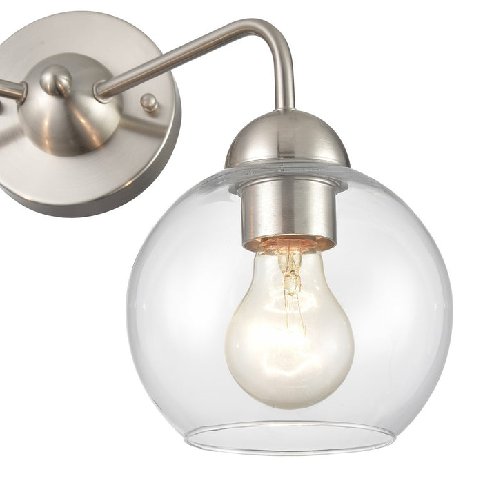Atlas Lighting Soren 15.75'' Wide 2Lt Vanity Light, Nickel/Clear