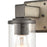 Atlas Lighting Annenberg 9'' High 1Lt Sconce, Anvil Iron/Clear