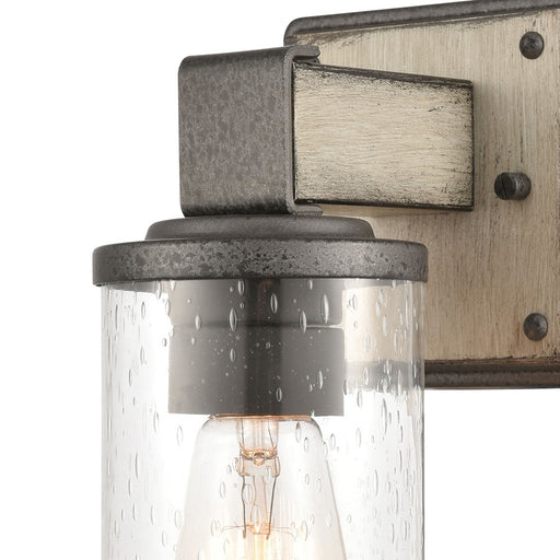 Atlas Lighting Annenberg 9'' High 1Lt Sconce, Anvil Iron/Clear