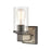 Atlas Lighting Annenberg 9'' High 1Lt Sconce, Anvil Iron/Clear