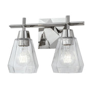 Atlas Lighting Arctic 12.4'' Wide 2Lt Vanity Light, Nickel/Clear - WL11190-NK