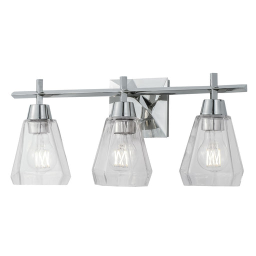 Atlas Lighting Arctic 20'' Wide 3Lt Vanity Light, Nickel/Clear