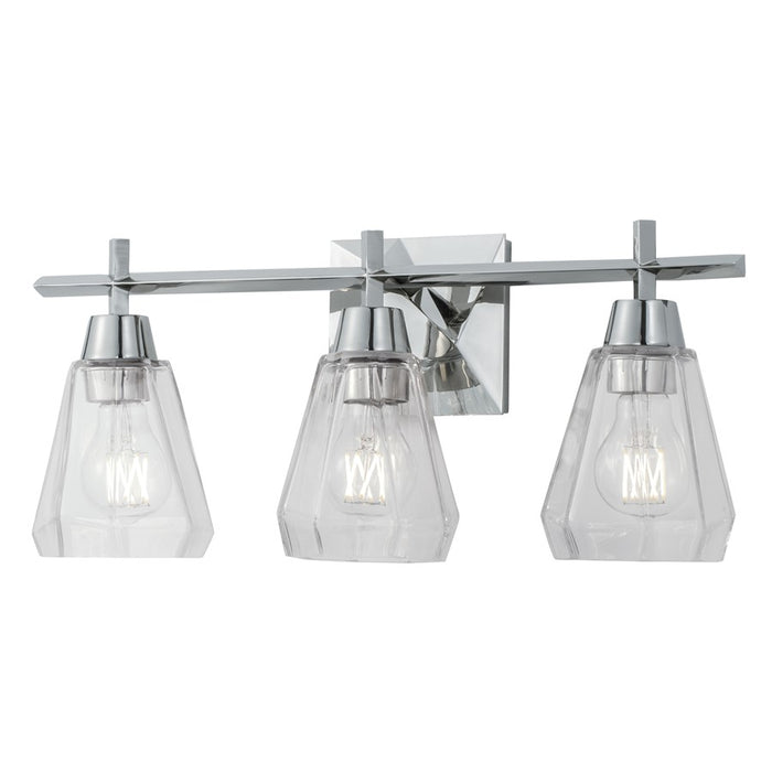 Atlas Lighting Arctic 20'' Wide 3Lt Vanity Light, Nickel/Clear