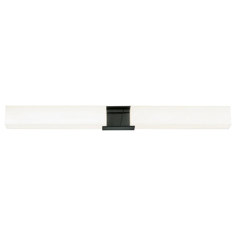 Atlas Lighting Artemis 36in 1-Light LED Vanity Light | Modern Matte Black and Opal Glass | Bathroom & Powder Room | Model WL11192-BK
