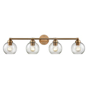 Atlas Lighting Astoria 35'' Wide 4Lt Vanity Light, Satin Gold/Clear - WL11194-GD