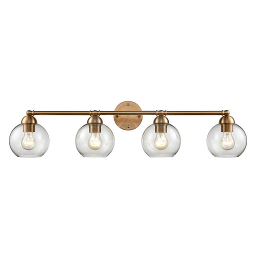 Atlas Lighting Astoria 35'' Wide 4Lt Vanity Light, Satin Gold/Clear - WL11194-GD
