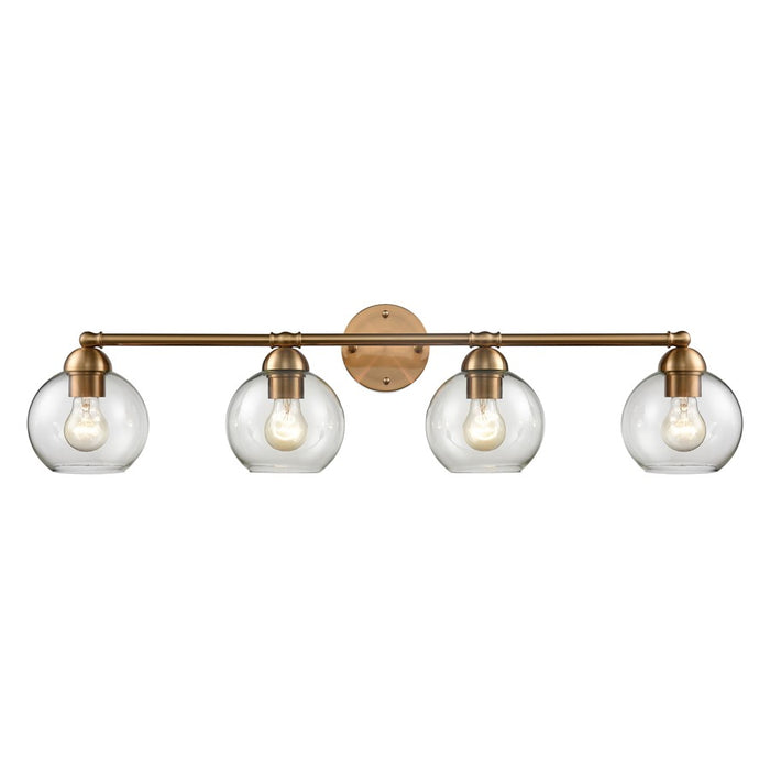 Atlas Lighting Astoria 35'' Wide 4Lt Vanity Light, Satin Gold/Clear - WL11194-GD