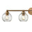Atlas Lighting Astoria 35'' Wide 4Lt Vanity Light, Satin Gold/Clear