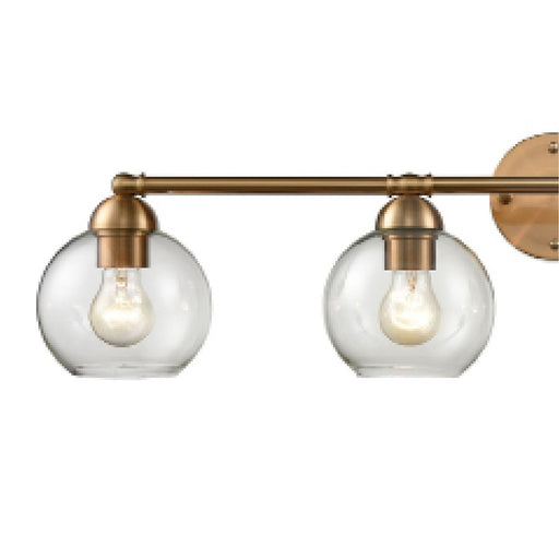 Atlas Lighting Astoria 35'' Wide 4Lt Vanity Light, Satin Gold/Clear