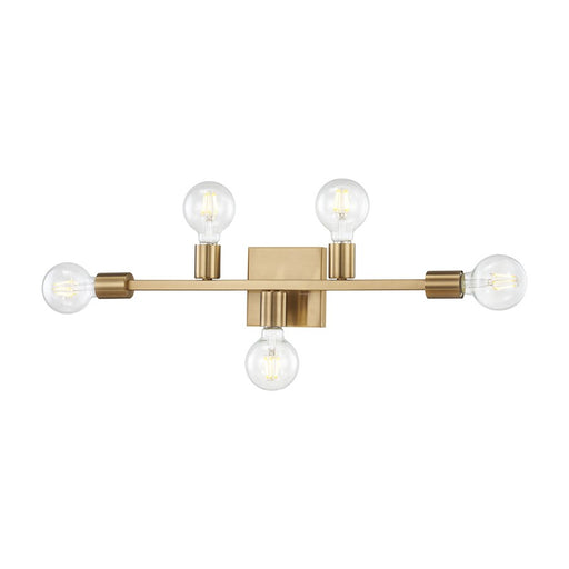 Atlas Lighting Attune 22'' Wide 5Lt Vanity Light, Burnished Brass