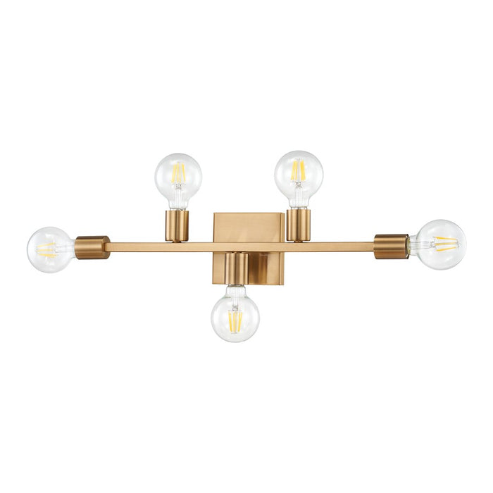 Atlas Lighting Attune 22'' Wide 5Lt Vanity Light, Burnished Brass