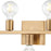 Atlas Lighting Attune 22'' Wide 5Lt Vanity Light, Burnished Brass