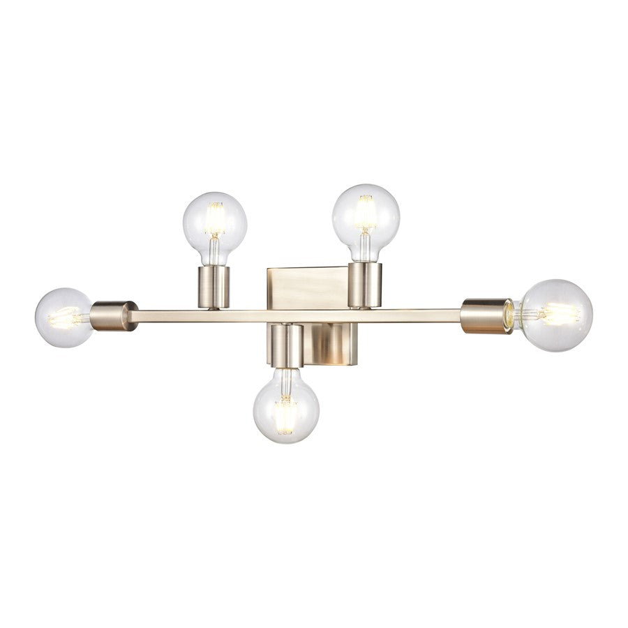 Atlas Lighting Attune 22'' Wide 5Lt Vanity Light, Satin Nickel