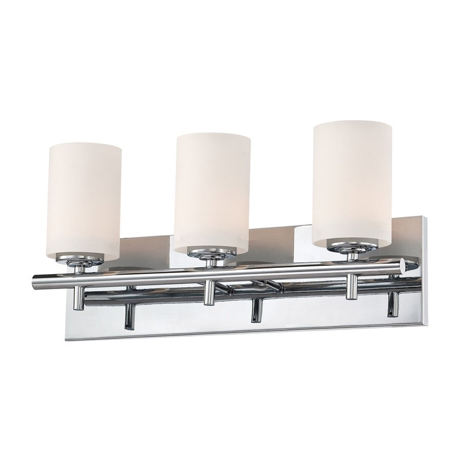 Atlas Lighting Barro 19'' Wide 3Lt Vanity Light, Chrome/White