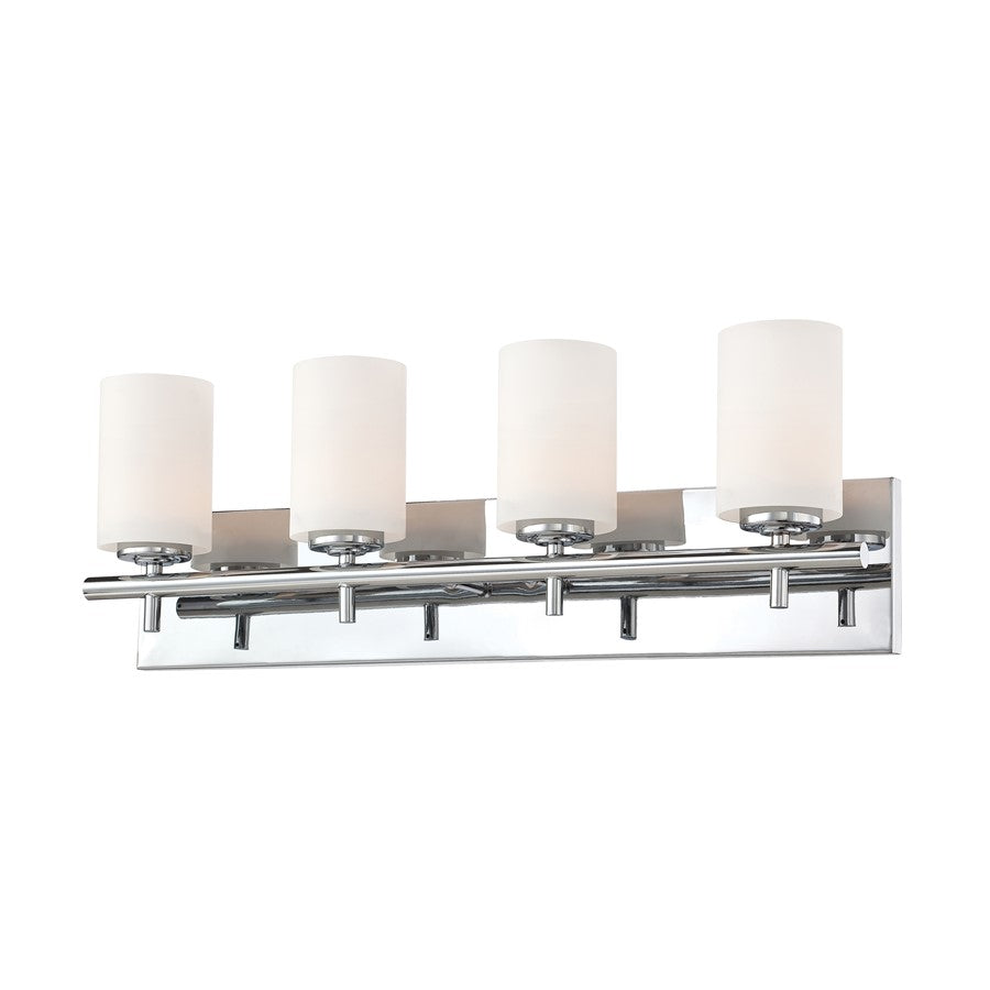 Atlas Lighting Barro 26.1'' Wide 4Lt Vanity Light, Chrome/White