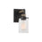 Atlas Lighting Beaufort 9'' High 1Lt Sconce, Anvil Iron/Clear - WL11201-BK