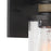 Atlas Lighting Beaufort 9'' High 1Lt Sconce, Anvil Iron/Clear