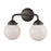 Atlas Lighting Beckett 15'' Wide 2Lt Vanity Light, Bronze/White