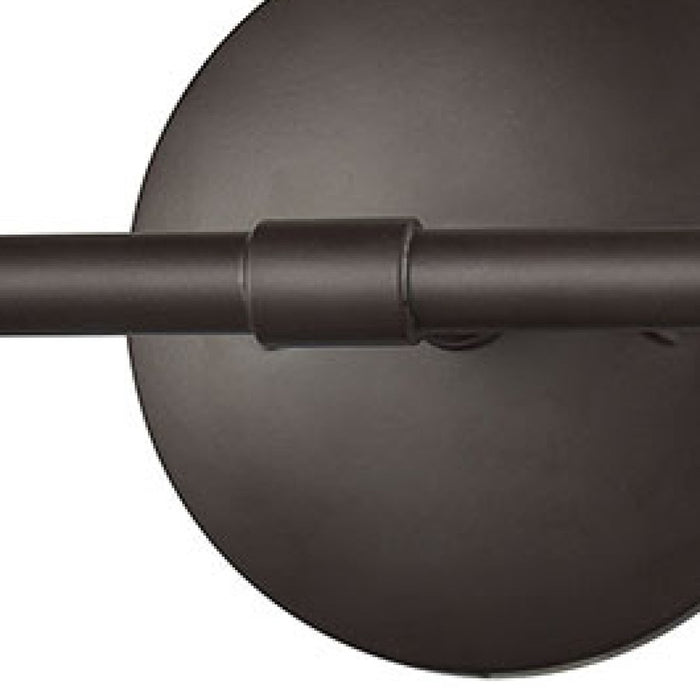 Atlas Lighting Beckett 15'' Wide 2Lt Vanity Light, Bronze/White