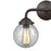 Atlas Lighting Beckett 15'' Wide 2Lt Vanity Light, Bronze/Clear