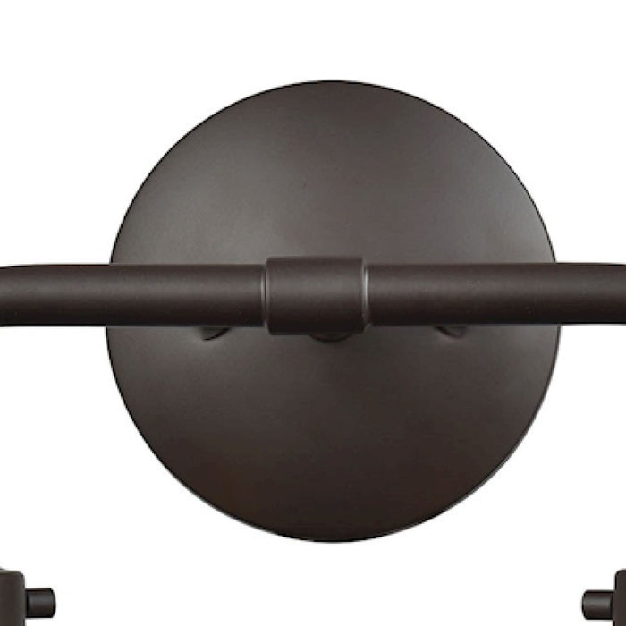 Atlas Lighting Beckett 15'' Wide 2Lt Vanity Light, Bronze/Clear