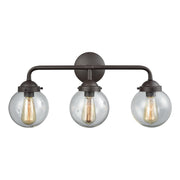 Atlas Lighting Beckett 24'' Wide 3Lt Vanity Light, Bronze/Clear - WL11204-BZ