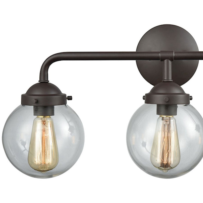 Atlas Lighting Beckett 24'' Wide 3Lt Vanity Light, Bronze/Clear