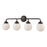 Atlas Lighting Beckett 33'' Wide 4Lt Vanity Light, Bronze/White