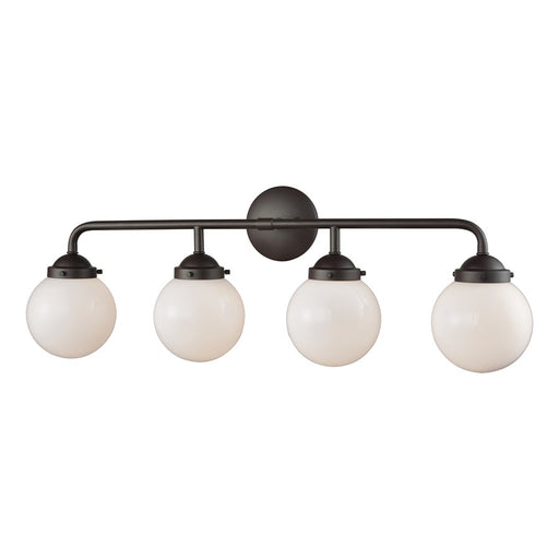 Atlas Lighting Beckett 33'' Wide 4Lt Vanity Light, Bronze/White